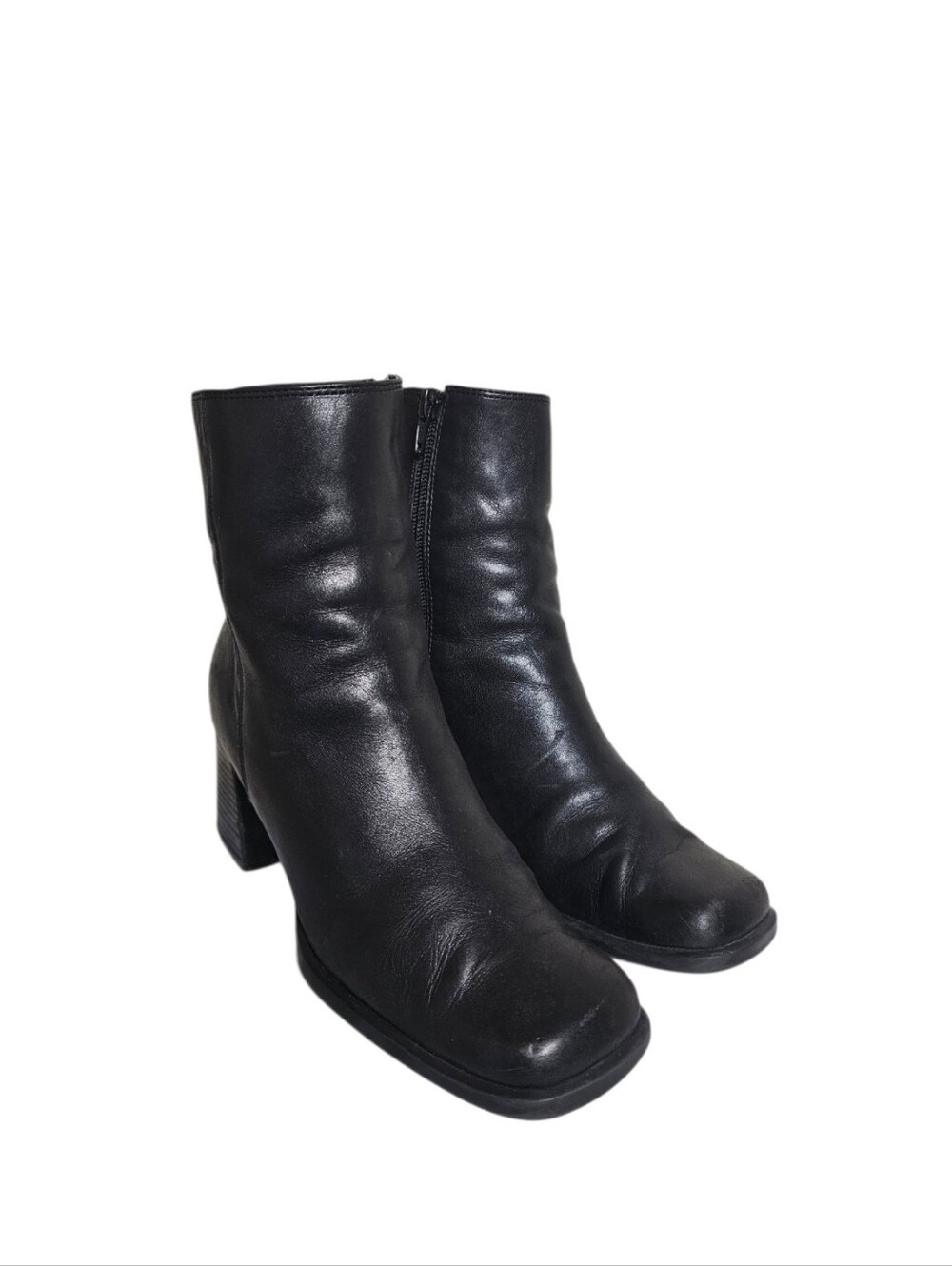 Markon Ankle Boots Black BLAIR SIZE 7 M Block Heel Square Toe
